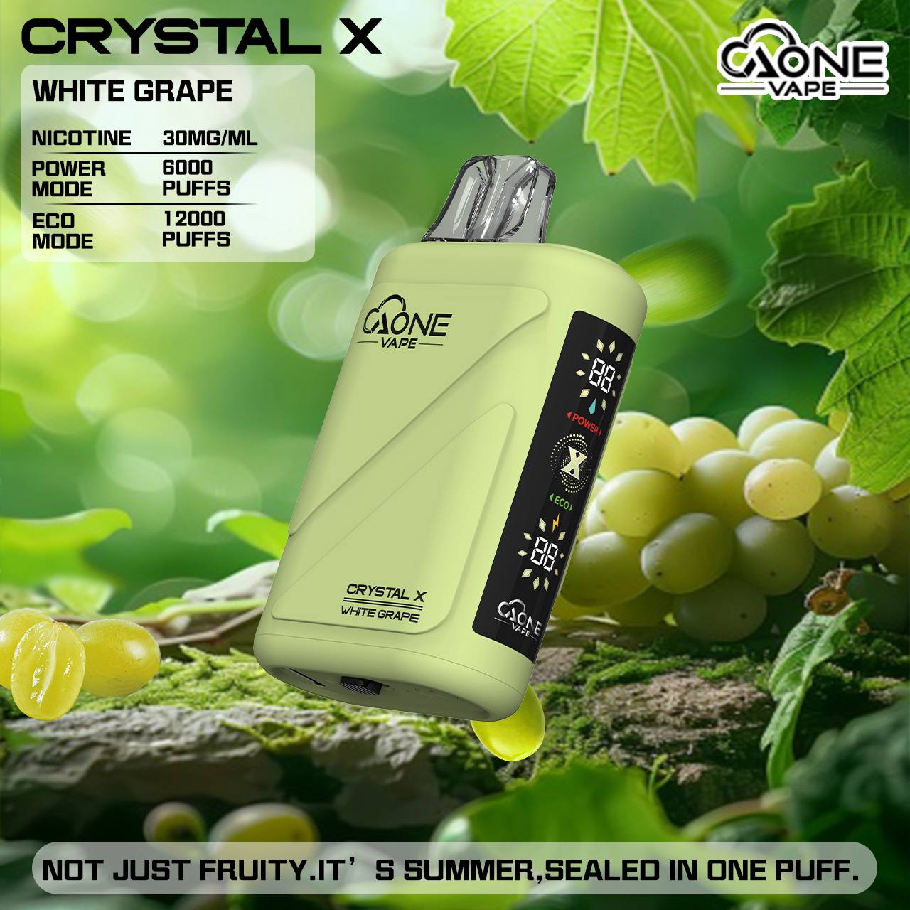 原廠正品 AONE Crystal X 水晶 2 代|12000 口大容量 一次性 電子煙 拋棄式 非 ILIA LANA SP2S RELX 東京魔盒 VC蒸氣