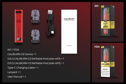 原廠正品 Uwell Caliburn G3 主機套裝 石中劍 王者之劍 空煙彈 替換倉 空油倉 VC蒸氣