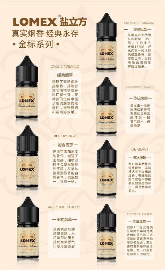 美國原裝正品 LOMEX 鹽立方 30ML 35鹽 小煙油 菸油 VC蒸氣