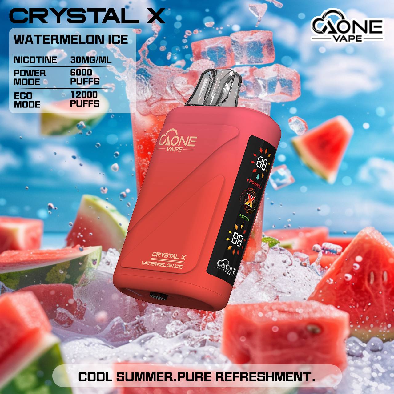 原廠正品 AONE Crystal X 水晶 2 代｜12000 口大容量 一次性 電子煙 拋棄式 非 ILIA LANA SP2S RELX 東京魔盒 VC蒸氣