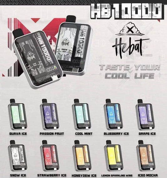 原廠正品 HEBAT 喜貝 10000口 puff 一次性/拋棄式 可重複充電 VC蒸氣